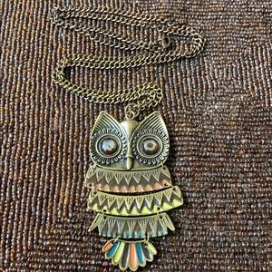 Cute, Long, Funky, and Fun Owl Charm Necklace